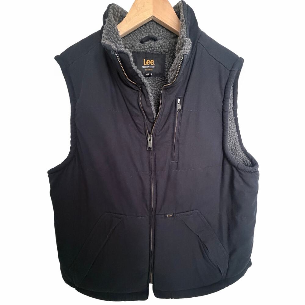 Lee Sherpa Lined Full Zip Vest Mens M